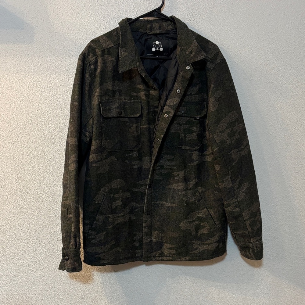 Zack Button Down Camouflage Jacket